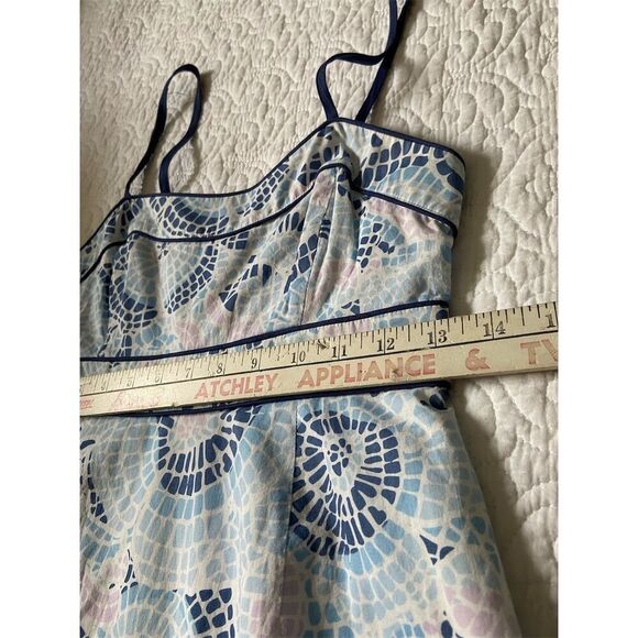 Vineyard Vines Women’s Blue Mosaic Strap Dress Garden Girl Size 0 - Picture 11 of 14